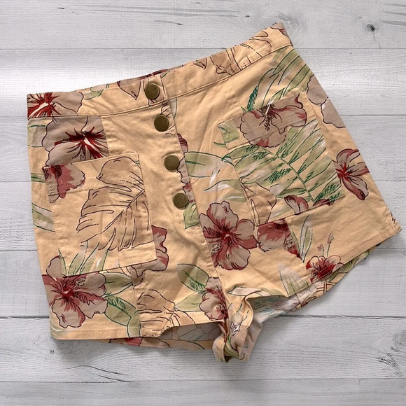 Urban Outfitters Tropical Print Shorts S - Picture 1 of 5